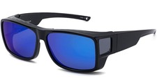 CAXMAN Fit Over Glasses Sunglasses Polarized Wrap Around Sunglasses with Side...