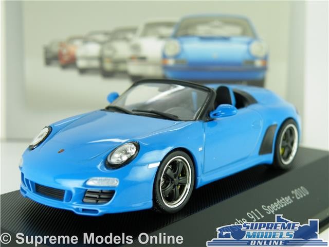 PORSCHE 911 SPEEDSTER MODEL CAR 2010 BLUE 1:43 SCALE IXO ATLAS COLLECTION K8