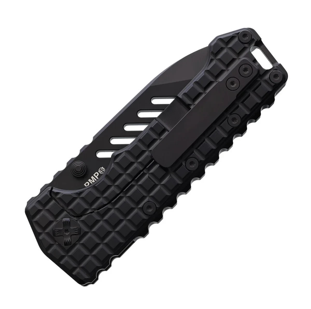 PMP Knives Kodiak Beast M390 Plain Blade Black Frag Titanium