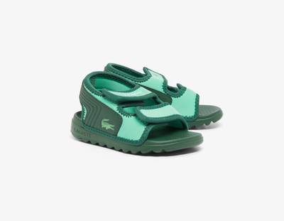 Lacoste Surukids Sandals US Size 13 Little Kids Green Hook Loop Lightweight NEW