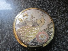 Vintage Japanese Chokin Art  Circular Powder Compact