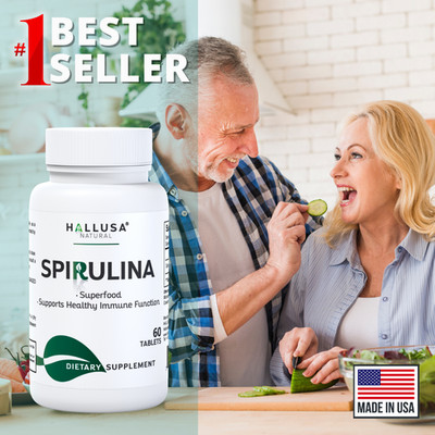 SPIRULINA - Nutrient-Rich Superfood - Energy & Immune Support - 60 Tablets