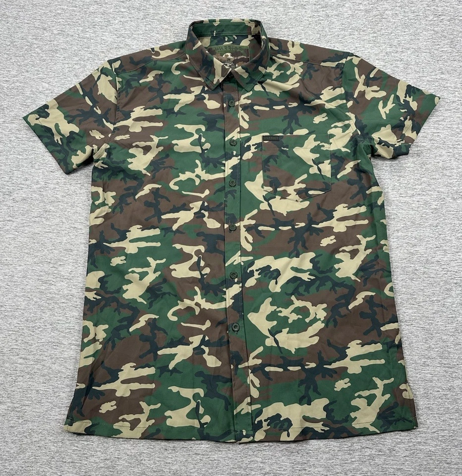 Warrior Camo Shirt Mens Large Camo Super Stretch Performance Short Sleeve - Image 2 of 4