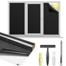 Kromapolis Blackout Window Privacy Film Total Light Blocking Room Darkening W...