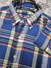 Ralph Lauren Classic Fit Plaid Long Sleeve Button Down Shirt Size Large Pony