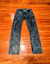 Vintage 90 s Levi s 501XX Denim Jeans Button Fly Made USA Dark Stone Wash 29x32