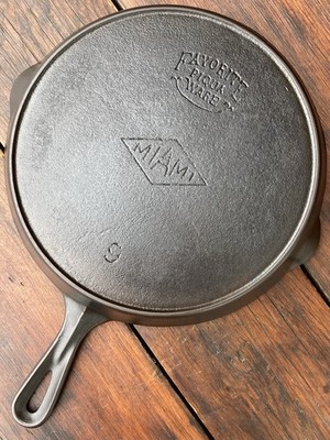 Favorite Piqua  Miami  #9 Dual Logo Cast Iron Skillet