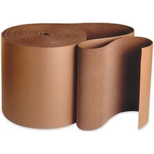 A Flute Kraft 3" x 250' Singleface Corrugated Roll