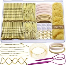 Blonde Bobby Pins Hair Pins with Hair Nets for Buns, 11 Styles