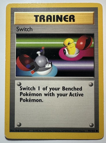 Switch - 95/102 - Common - Pokémon TCG Unlimited Base Set WOTC 1999 DMG ...