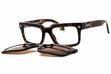 OFF WHITE CLIP ON2 OERI130 6064 Sunglasses Havana Brown Frame Brown Lenses 54mm