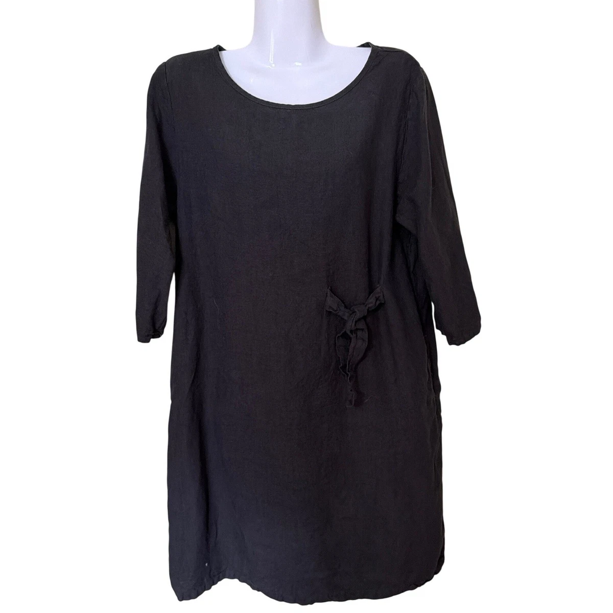 chinese dress ladies Tao Dress - Linen Shift Dress
