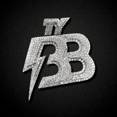 3.00Ct Round Cut Moissanite Custom Letter Charm Pendant 14K White Gold Plated