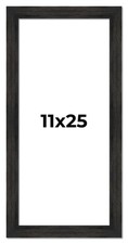 11x25 Frame Black Barnwood Picture Frame Photo Frame UV Acrylic, Acid Free