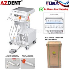 Dental Delivery Unit Mobile Cart Air Compressor Ultrasonic Scaler Curing Light