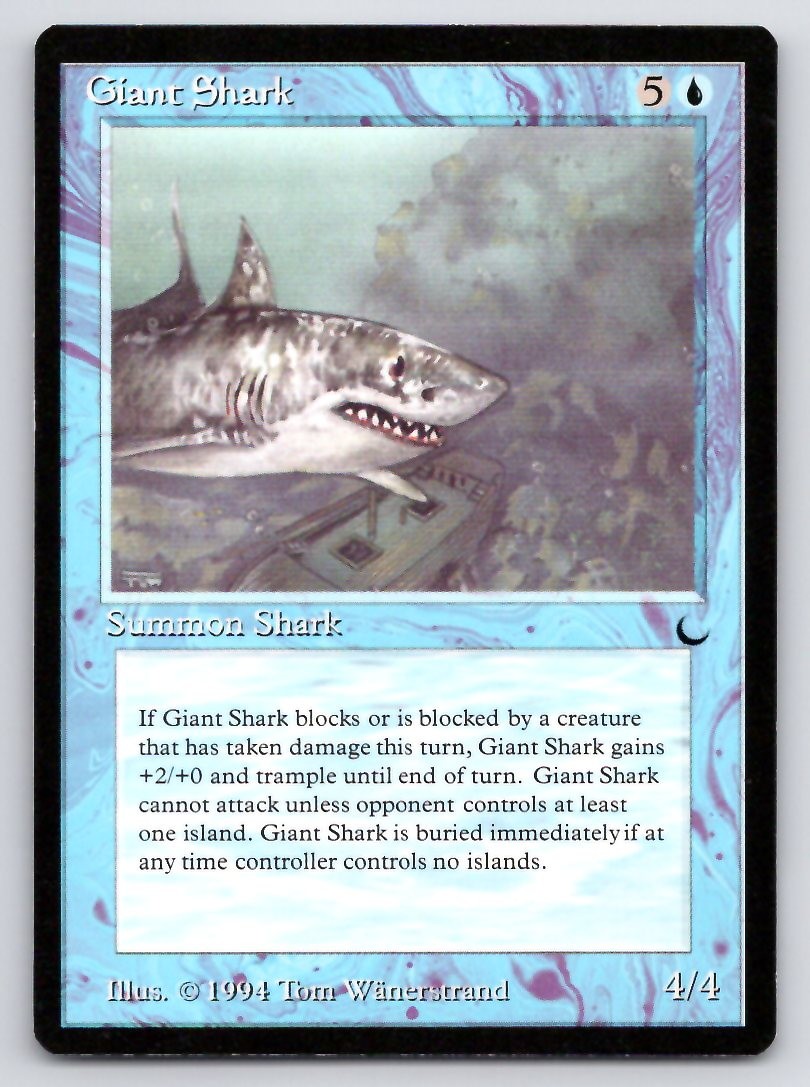 Magic: The Gathering Giant Shark The Dark DRK C NM
