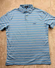 Peter Millar Summer Comfort Mens L Pinehurst Golf Polo Striped Putter Boy SS