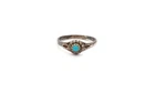 Vintage Sterling Silver 925 Turquoise Childs Ring Size 1.25