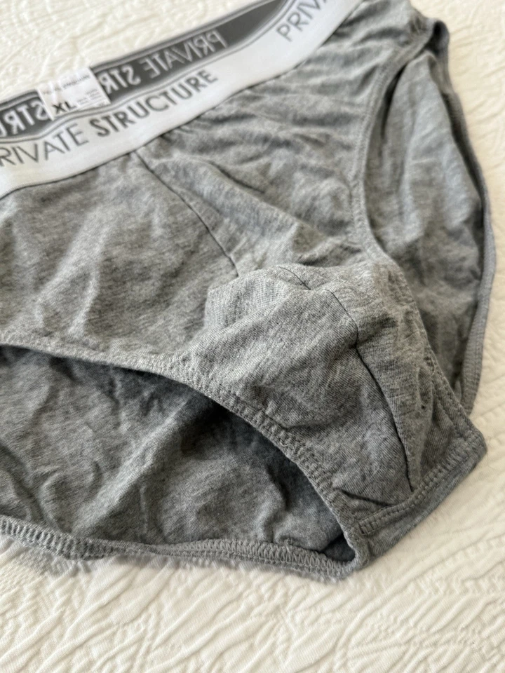 Pr*vate Structure Cotton Mini Brief Trunks Underwear Men's XL - Heather Gray - Image 3 of 4