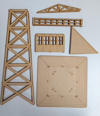 1:32 Scale Forest Fire Watch Tower Kit - Gauge 1 Laser Cut Model Train Building
