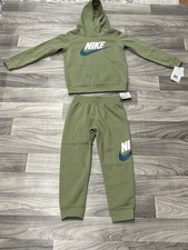 Nike Club Fleece Hoodie And Jogger 2Pc Set Unisex Size 6 New With Tags Alligator