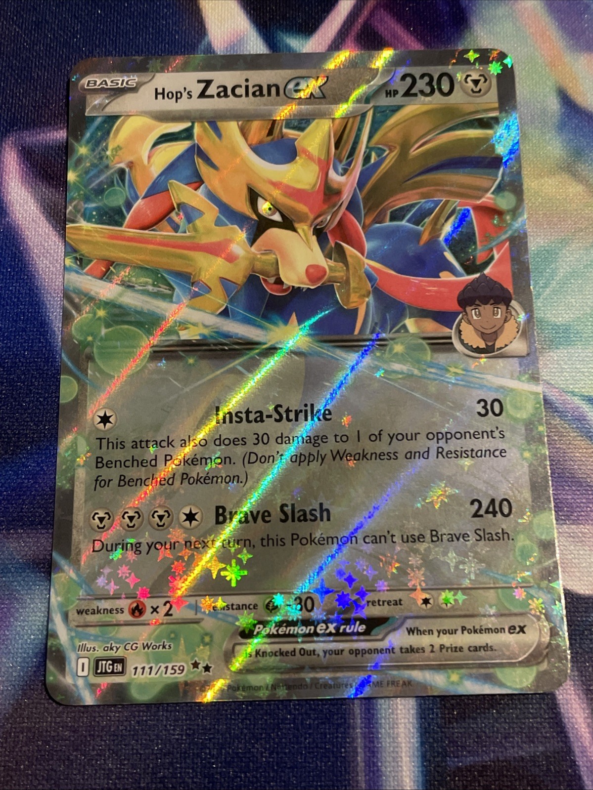 Pokemon TCG Hop’s Zacian ex 111/159 Double Rare Journey Together NM/M