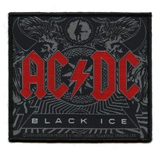 ACDC Black Ice Patch Classic Rock Band Woven Sew On