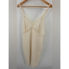 Vintage Snowdon off white lace embroidered lined floral full slip women 40 fairy