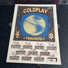 COLDPLAY Parachutes 2001 TOUR POSTER 18" X 24" VERY RARE