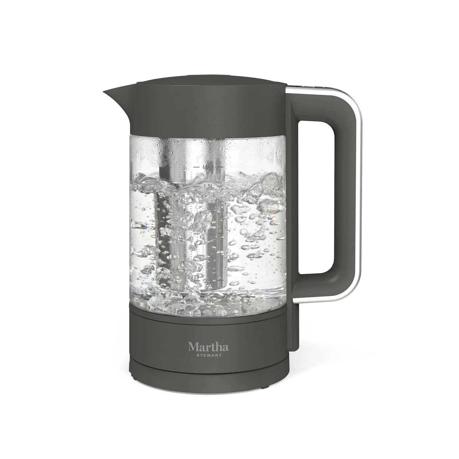 Electric Kettle with Removable Stainless Steel Tea Infuser, Glass Carafe 1.7L...