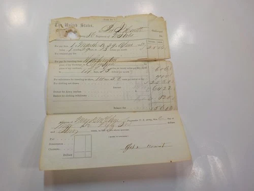 Civil War Document 1862 86th New York Discharge Soldier Original Signature VTG