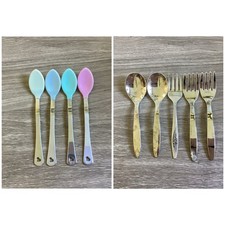 Lof Of 9 Baby Toddler Flatware Munchkin White Hot Safety Baby Spoons Various