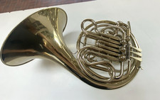 Very Clean Used Holton H-470 Double French Horn in Nickel-Silver; with Case