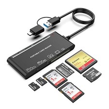 USB C USB3.0 Multi Card Reader for SD, CF, Micro SD, XD, MS Cards - 7 in 1
