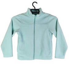 Girls Bass Pro Shops Teal Full Zip Fleece Sweatshirt Long Sleeve Polyester L