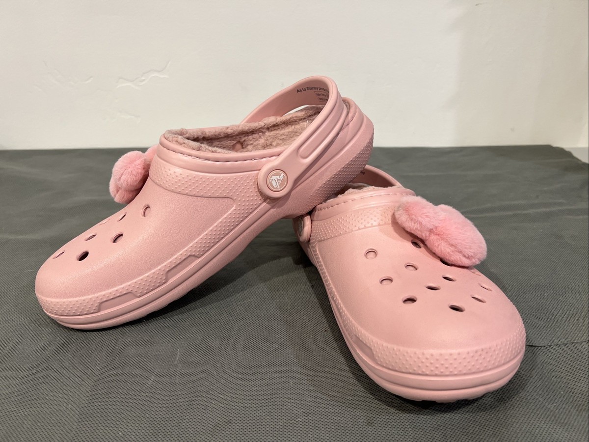 こー　 Disney Parks Mickey Minnie Mouse Piglet Pink Clogs Crocs Adult M8