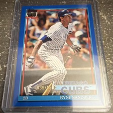 Topps 2026 Series 1 Ryne Sandberg T91-25 1991 /150 Blue