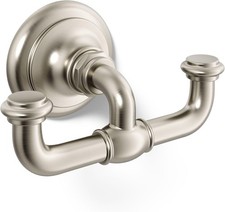 KOHLER K-72572-BN Artifacts Double robe hook, Vibrant Brushed Nickel