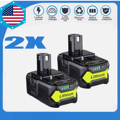 #ad 2 Pack 8.0Ah For RYOBI P108 18V One Plus High Capacity Lithium Battery USA $40.89