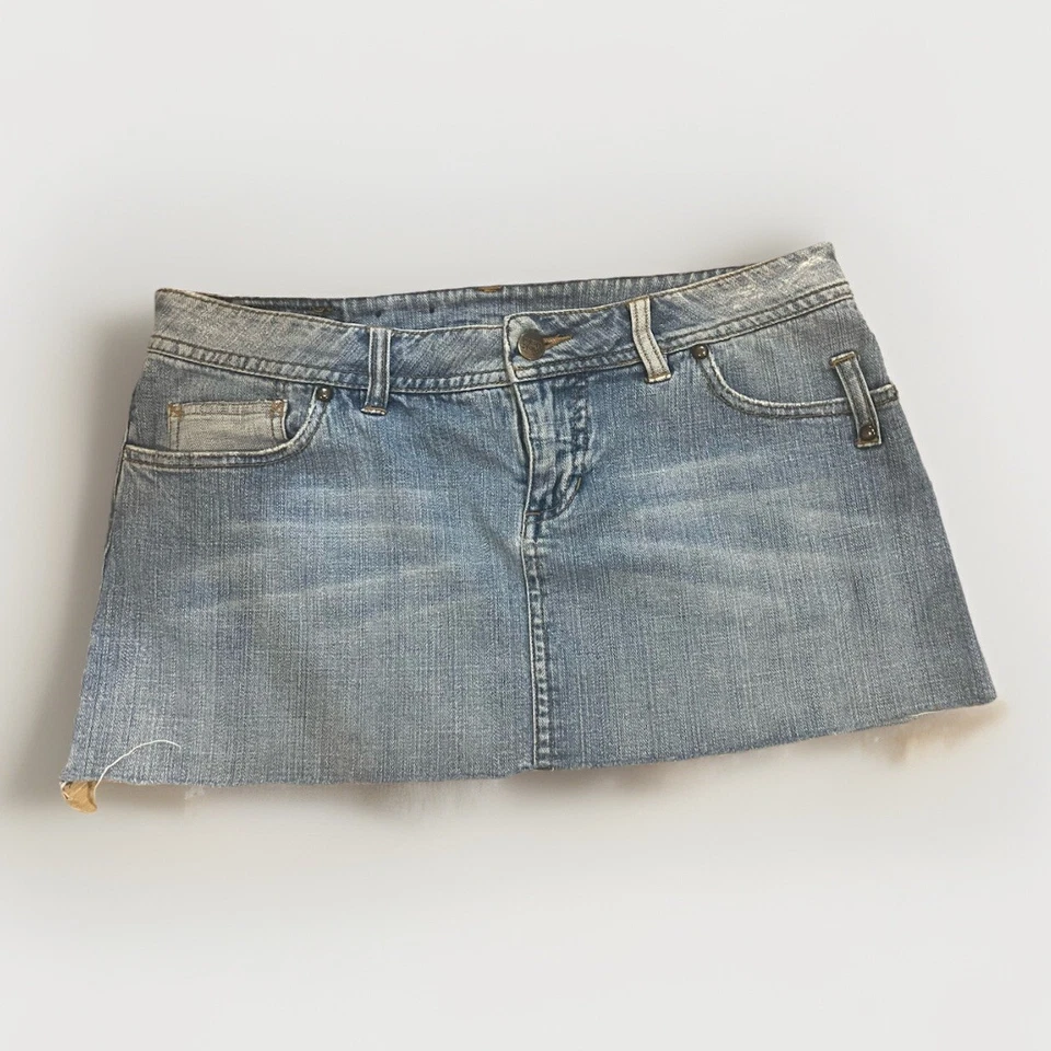 Vintage Volcom Denim Mini Skirt Size 9 Y2K - Image 2 of 4