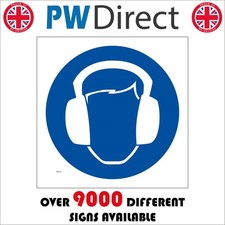 SIGN Ear protection muff defenders plugs sound noise construction safety  MA248F