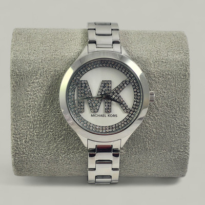 NEW Michael Kors Aspyn Silver Crystal Pave Glitz Logo Watch  display picture 1