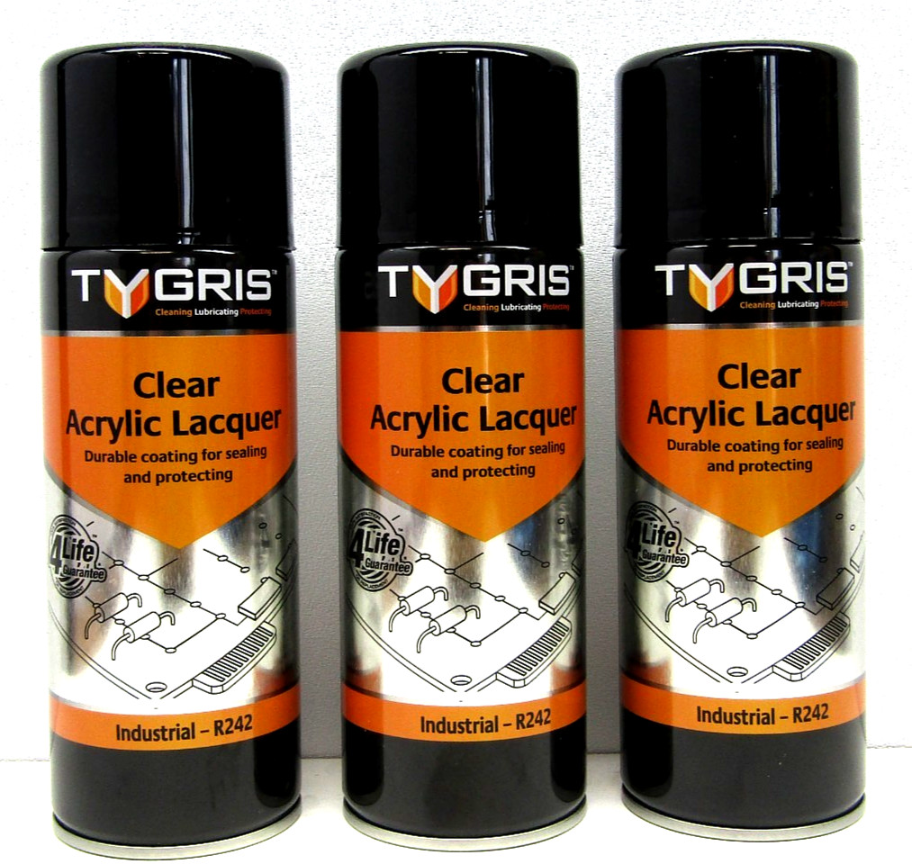 Tygris Clear Acrylic Lacquer Sealing & Protecting Lubricant Spray 1 x 400ml - Image 4