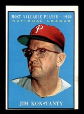 1961 Topps #479 Jim Konstanty MVP EX+ X3071511