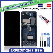 ECRAN COMPATIBLE SUR CHASSIS SAMSUNG GALAXY S10 S20 S21 S22 S23 + COLLE