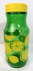Vintage Anchor Hocking Green Lemonade Lemon Juice Jar Pitcher Carafe Yellow Lid