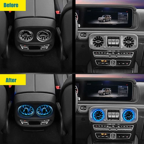 64 Colors Air Vent LED Ambient Light For Mercedes Benz W464 G Class 2018-2024 - Picture 8 of 12