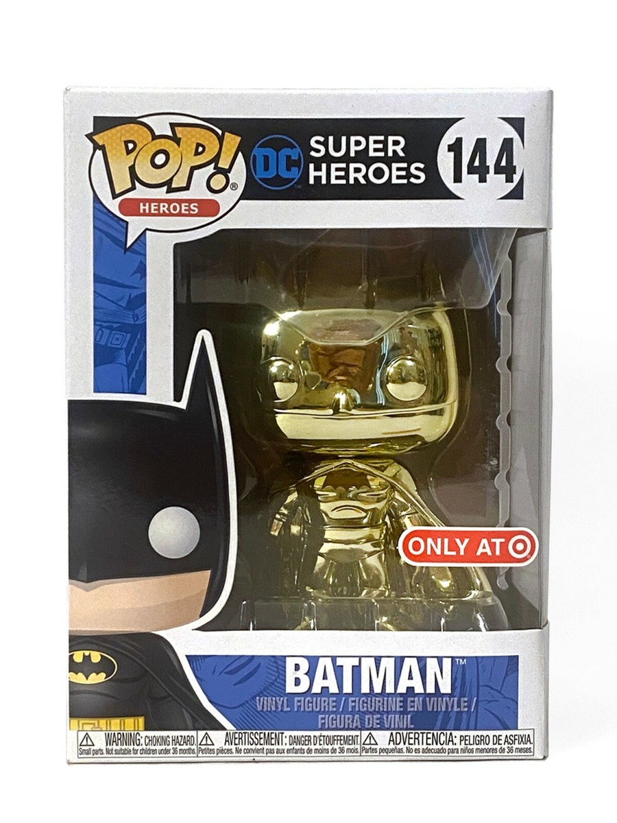 Funko Pop! DC Super Heroes #144 Gold Chrome Batman Target Excl