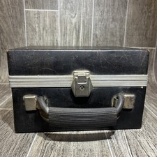 Vintage Brown Faux Leather 8-Track Tape Carrying Case - Holds 12 Tapes