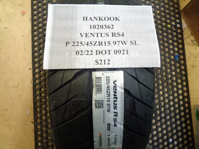 Hankook Ventus R S4 225 45zr15 87w 0 A For Sale Online Ebay
